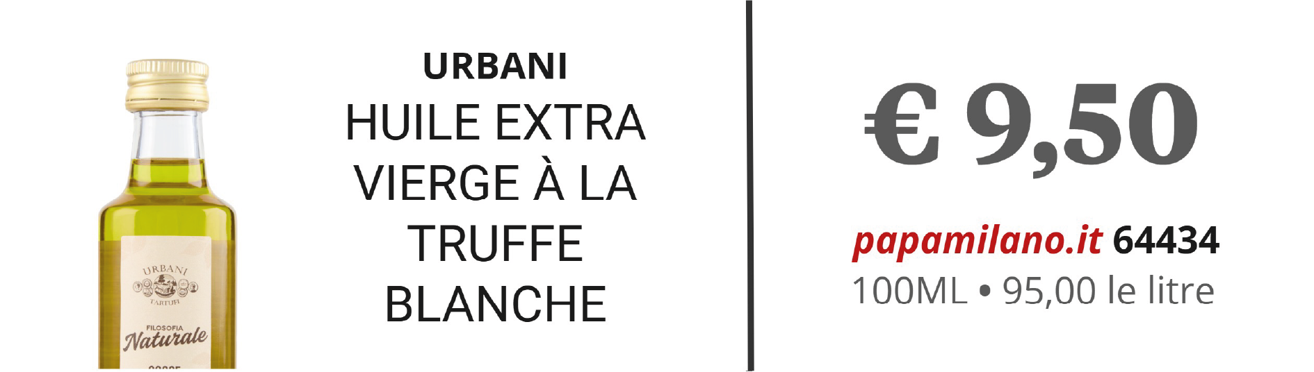 URBANI HUILE EXTRA VIERGE À LA TRUFFE BLANCHE